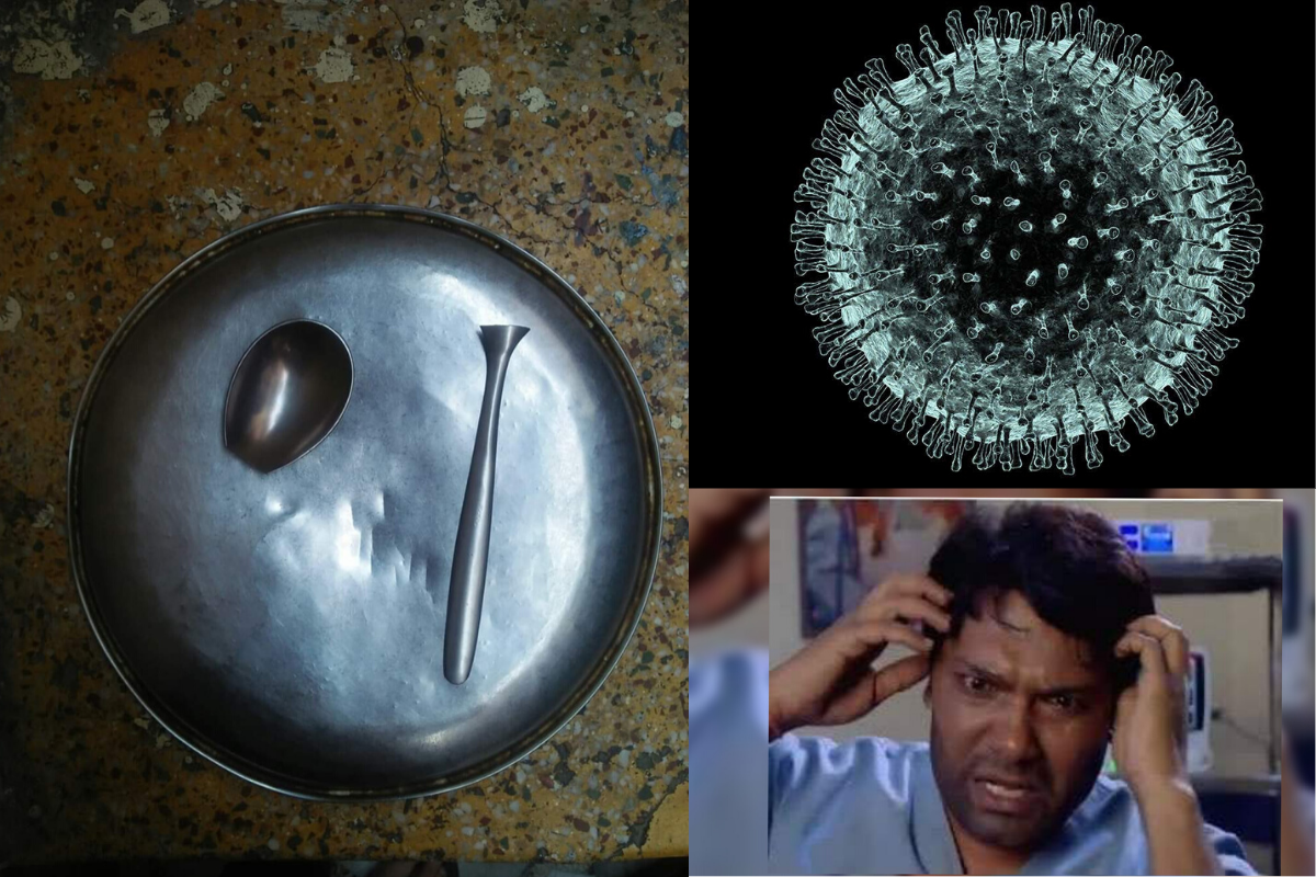 लोगों ने थाली को कोरोना वायरस समझकर बजाया, हुआ अधमरा