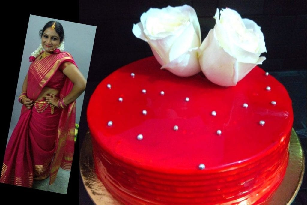Eggless Vanilla Sponge Cake With Rose Recipe By-Poornima Tripathi
